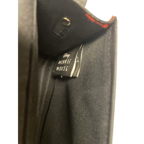 Disney Minnie Mouse Sparkling Bow Black Crossbody Bag Handle W/ Gold Tone Chain - Picture 9 of 9